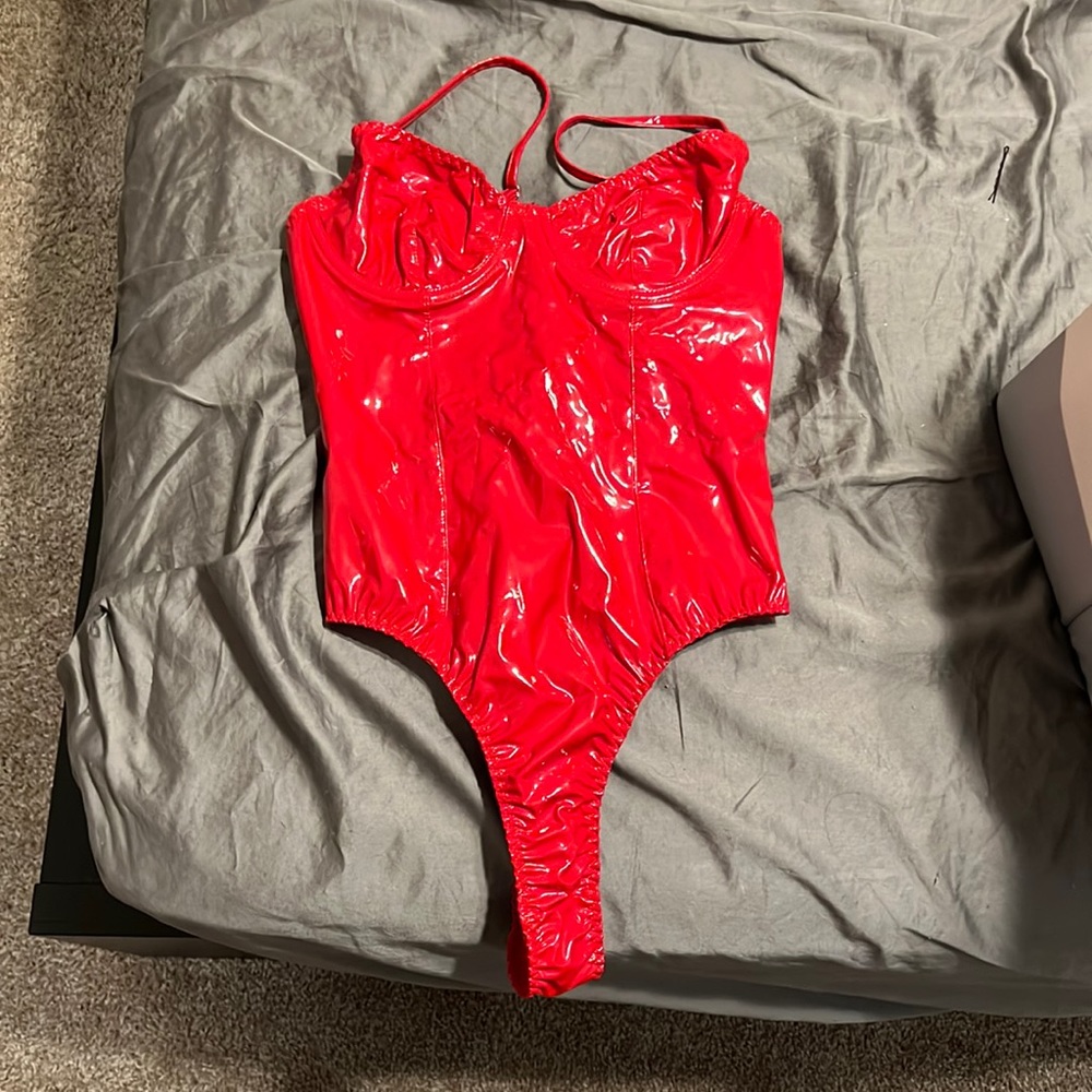 Red body suit